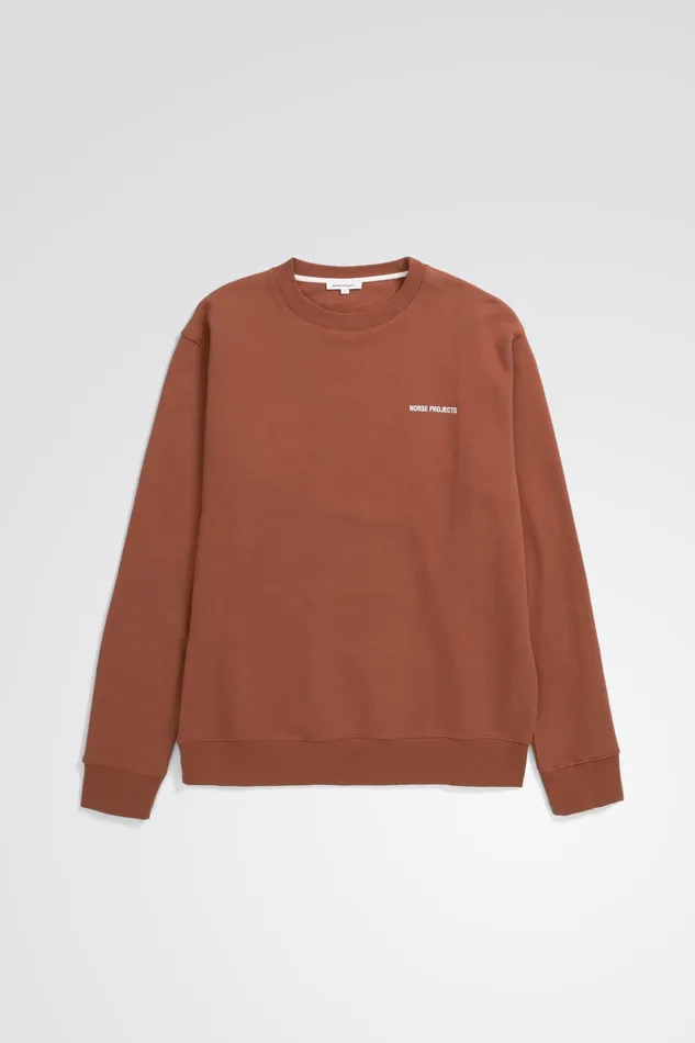 Men Arne Logo Sweat Dark Navy Norse Projects Sweatshirts