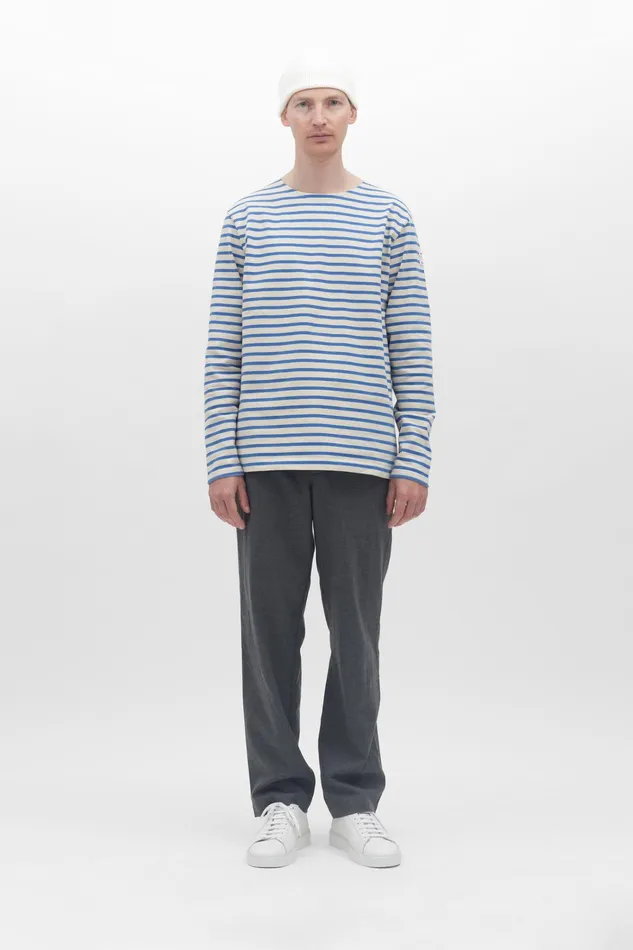 Men Arne Logo Sweat Dark Navy Norse Projects Sweatshirts