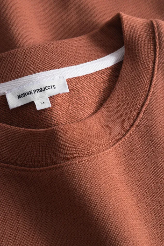 Men Arne Logo Sweat Dark Navy Norse Projects Sweatshirts