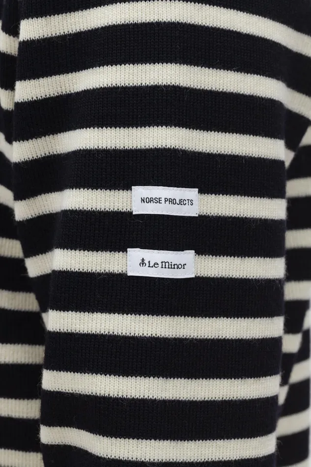 Men Arne Logo Sweat Dark Navy Norse Projects Sweatshirts