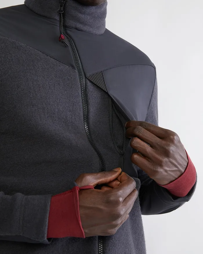 Men Arngrim Wuru Zip Klttermusen Off The Mountain Collection Raven Klttermusen Fleeces and Sweaters
