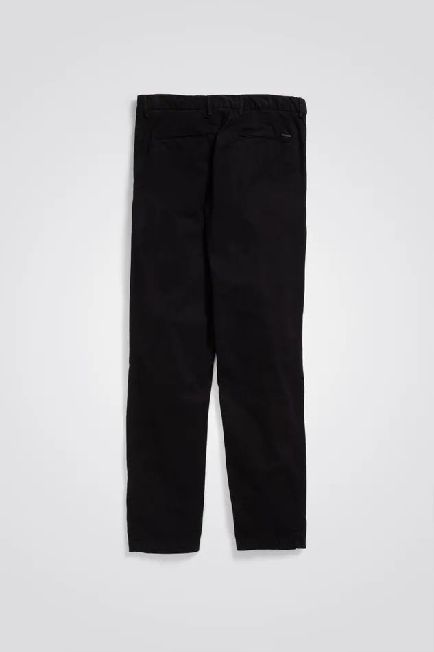 Men Aros Slim Italian Brushed Twill Chino Black Norse Projects Trousers
