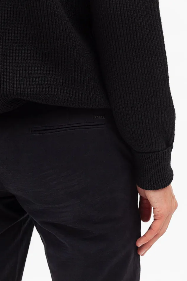 Men Aros Slim Italian Brushed Twill Chino Black Norse Projects Trousers