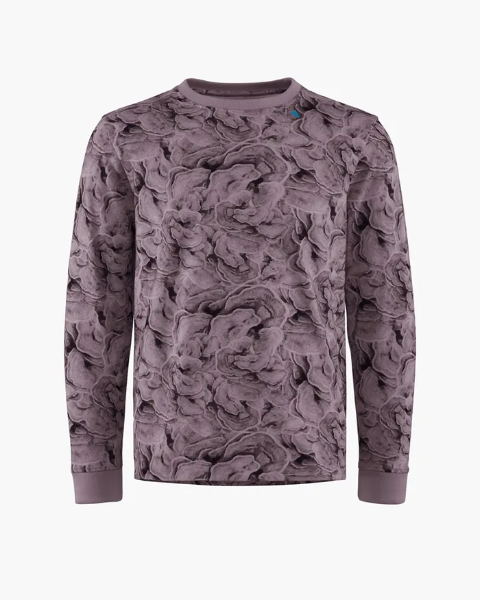 Men Ask LongSleeve Tee Lichen Boysenberry Klttermusen TShirts