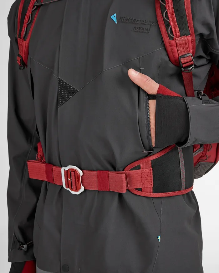 Men Asynja Lightweight CutanJacket Rose Red Klttermusen Waterproof Jackets