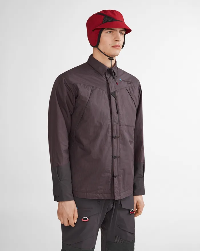 Men Austre Katla Cotton Windproof Jacket Raven Burnt Klttermusen Shirts
