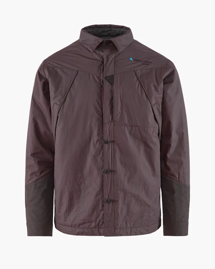 Men Austre Katla Cotton Windproof Jacket Raven Burnt Klttermusen Shirts