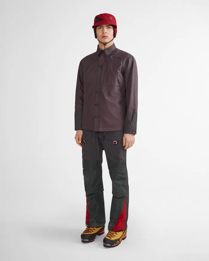Men Austre Katla Cotton Windproof Jacket Raven Burnt Klttermusen Shirts