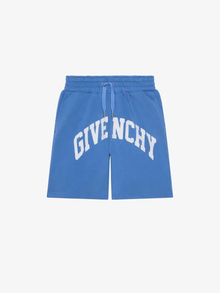 Men Baby 1 Month To 3 Years Givenchy GIVENCHY College Bermuda Shorts In Fleece Blue