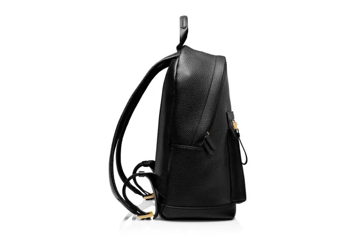 Men Backpacks Tom Ford Grain Leather Buckley Backpack Black Men Backpacks Tom Ford Grain Leather Buckley Backpack Black