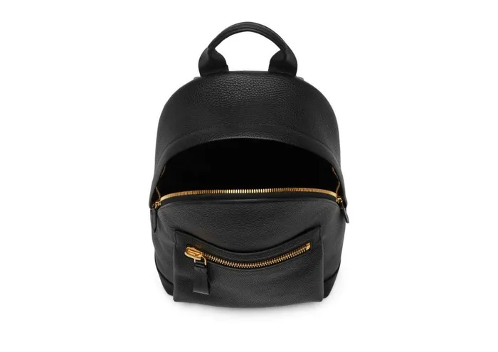 Men Backpacks Tom Ford Grain Leather Buckley Backpack Black Men Backpacks Tom Ford Grain Leather Buckley Backpack Black