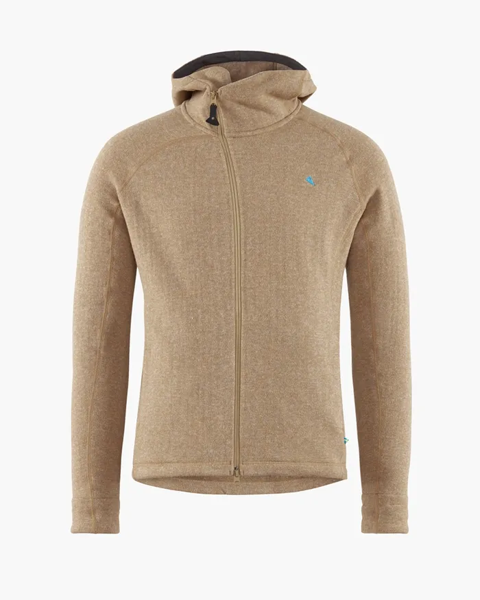 Men Balder Hoodie Wool MidLayer Warm Sand Klttermusen Fleeces and Sweaters