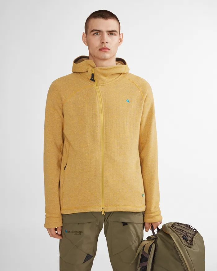Men Balder Hoodie Wool MidLayer Warm Sand Klttermusen Fleeces and Sweaters