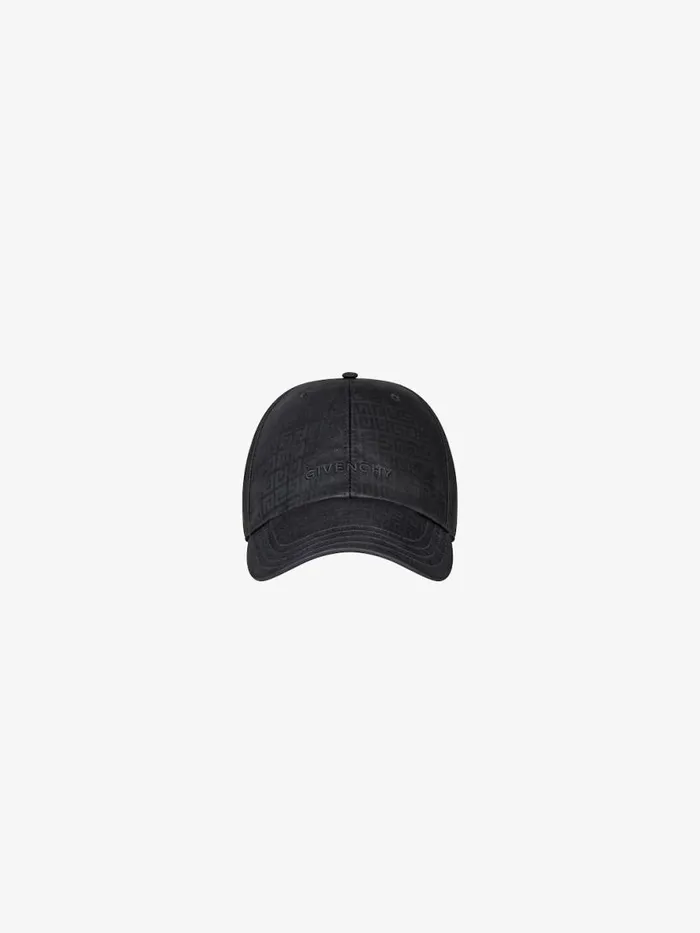 Men Beanies and Caps Givenchy GIVENCHY Embroidered Cap In 4G Nylon Black