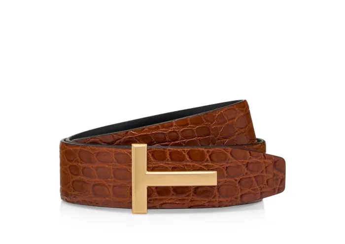 Men Belts Tom Ford Crocodile T Icon Belt