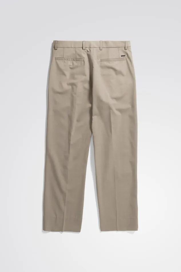 Men Benn Relaxed Light Wool Pleated Trouser Light Khaki Norse Projects Trousers