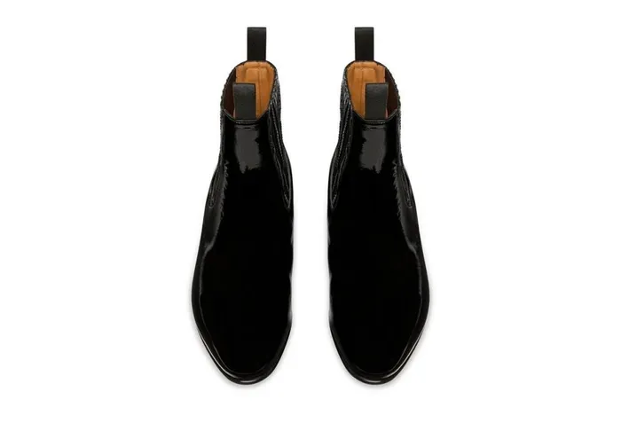 Men Boots Tom Ford Glossy Patent Kurt Chelsea Boot Black Men Boots Tom Ford Glossy Patent Kurt Chelsea Boot Black