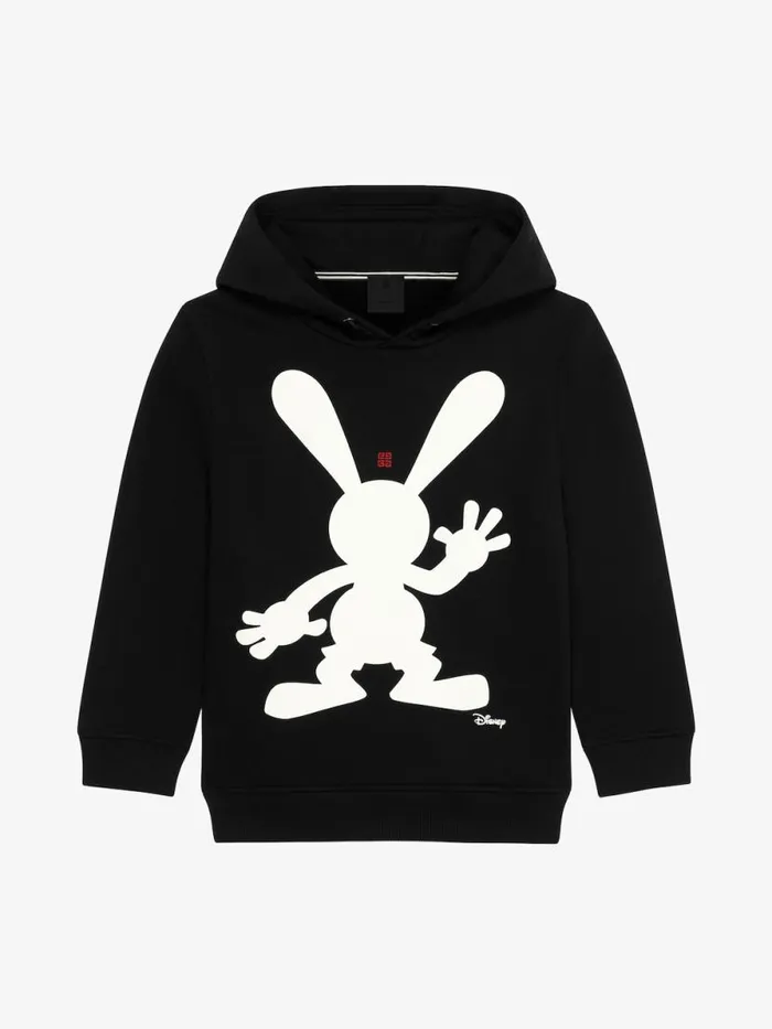 Men Boy 4 To 12 Years Givenchy Oswald Hoodie In Fleece Black