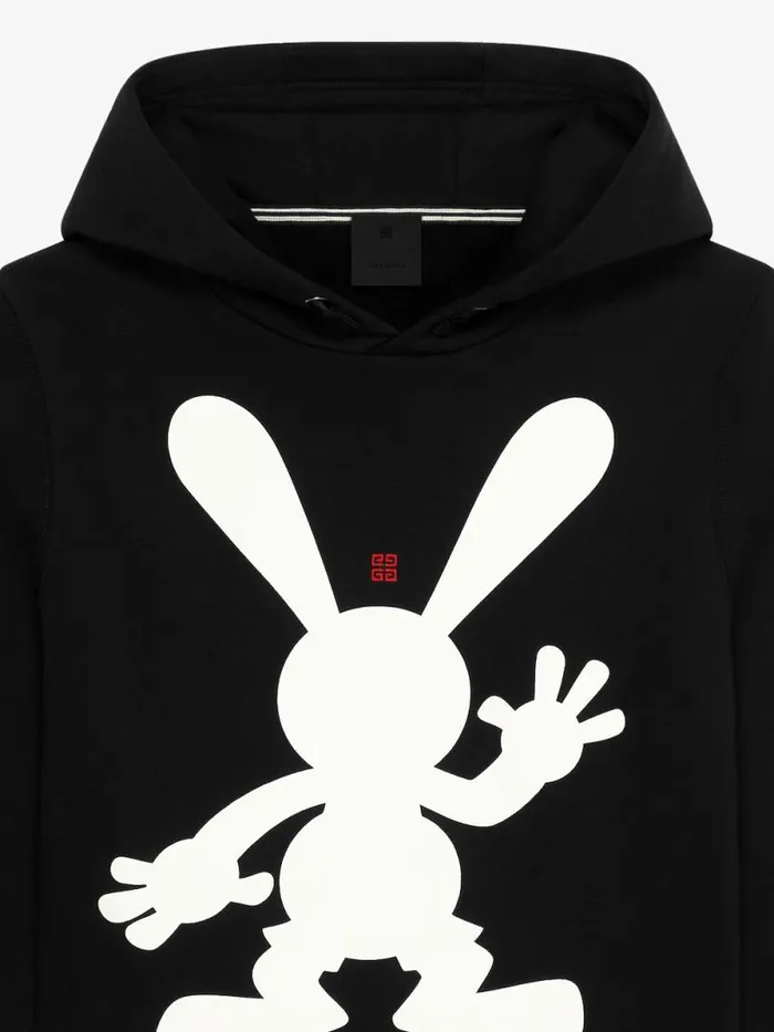Men Boy 4 To 12 Years Givenchy Oswald Hoodie In Fleece Black