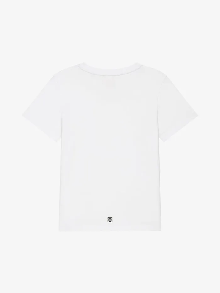 Men Boy 4 To 12 Years Givenchy Oswald Tshirt In Cotton White