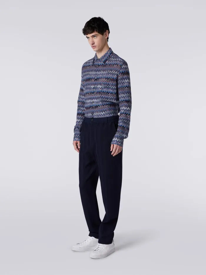 Men Classic Cotton And Viscose Zigzag Trousers Multicoloured Missoni Trousers Men Classic Cotton And Viscose Zigzag Trousers Multicoloured Missoni Trousers