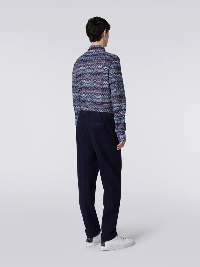Men Classic Cotton And Viscose Zigzag Trousers Multicoloured Missoni Trousers Men Classic Cotton And Viscose Zigzag Trousers Multicoloured Missoni Trousers