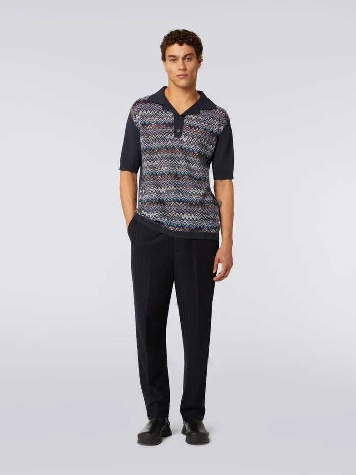 Men Cotton And Viscose Chevron Trousers Multicoloured Missoni Trousers Men Cotton And Viscose Chevron Trousers Multicoloured Missoni Trousers
