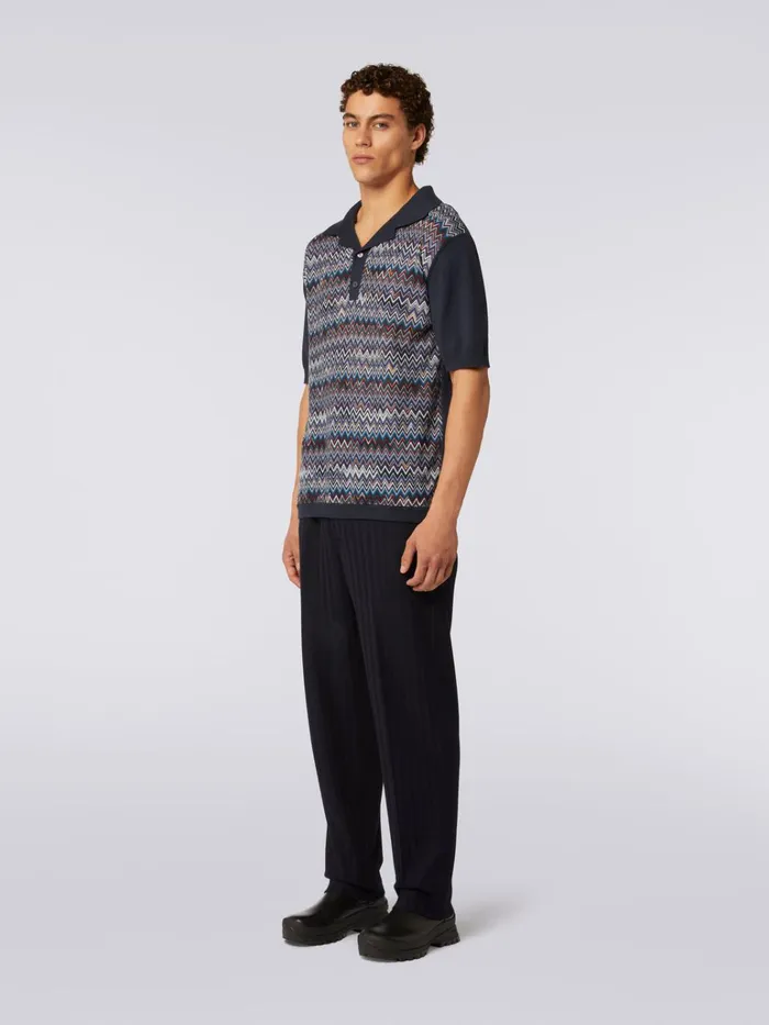 Men Cotton And Viscose Chevron Trousers Multicoloured Missoni Trousers Men Cotton And Viscose Chevron Trousers Multicoloured Missoni Trousers