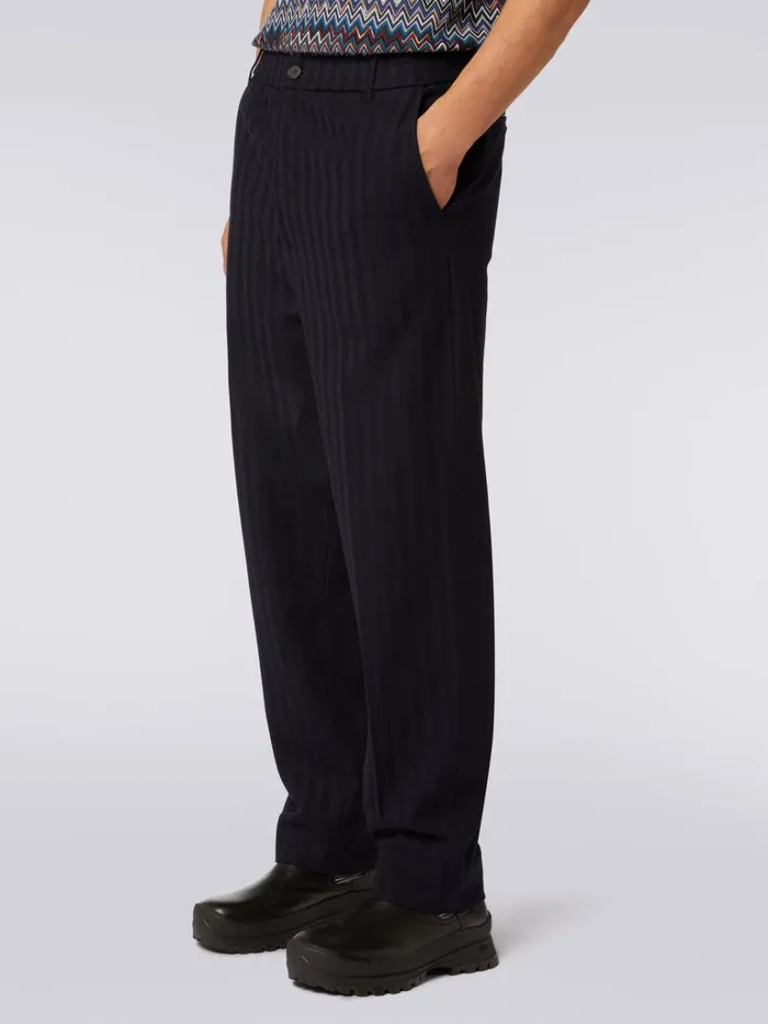 Men Cotton And Viscose Chevron Trousers Multicoloured Missoni Trousers Men Cotton And Viscose Chevron Trousers Multicoloured Missoni Trousers