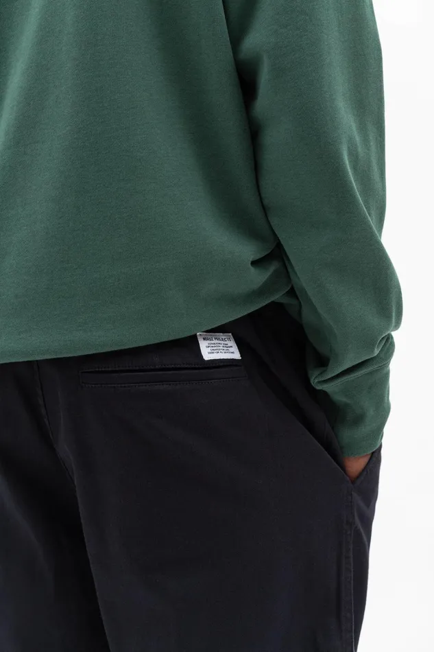 Men Ezra Light Stretch Black Norse Projects Trousers