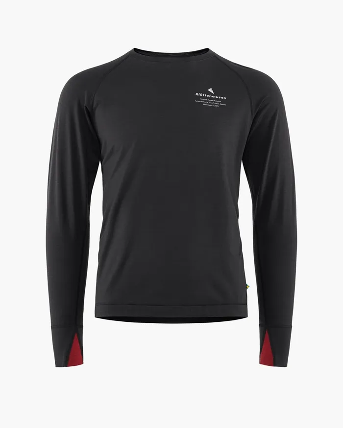 Men Fafne Baselayer Crewneck Raven Klttermusen Base Layers