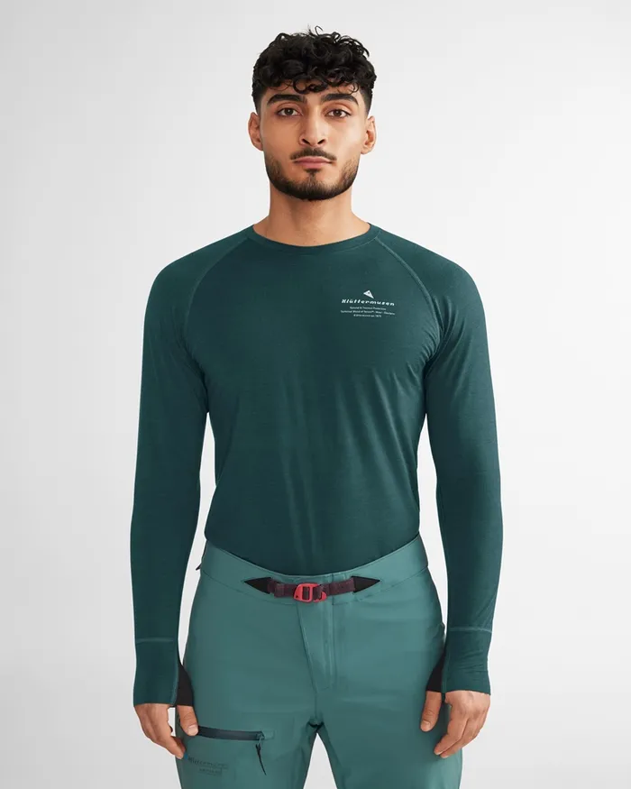 Men Fafne Baselayer Crewneck Raven Klttermusen Base Layers