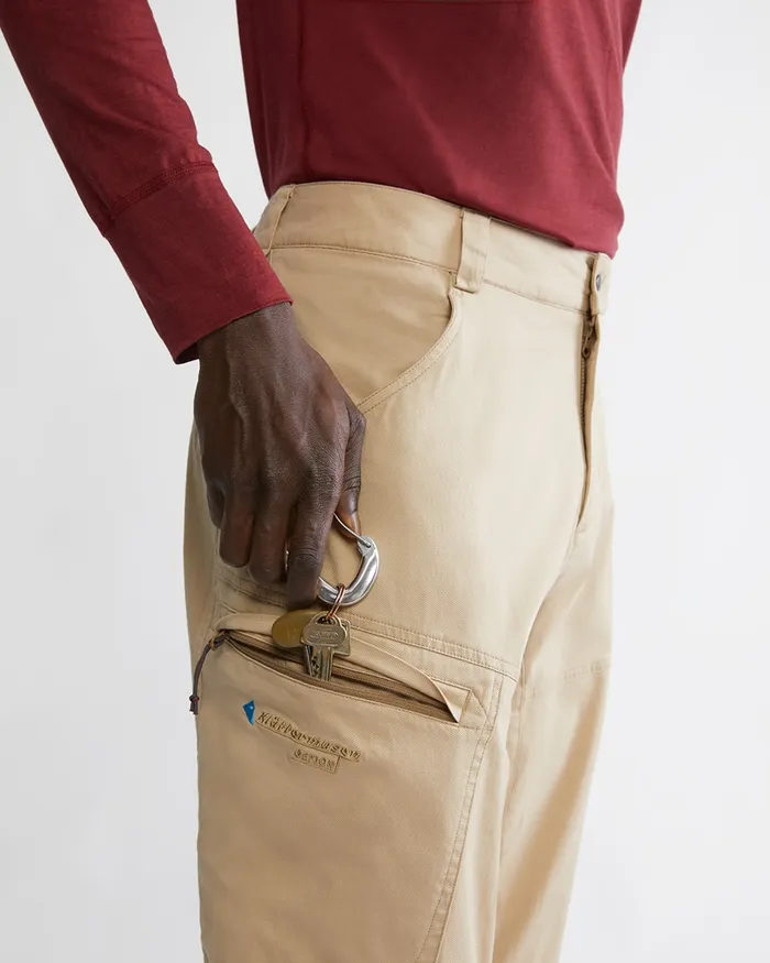 Men Gefjon 20 Flexible Cotton Pants 8211 Short Raven Klttermusen Pants