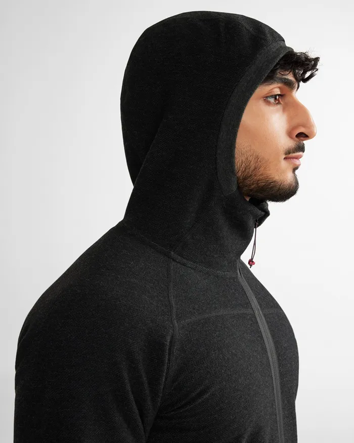 Men Hdur Hooded Zip Clay Klttermusen Fleeces and Sweaters
