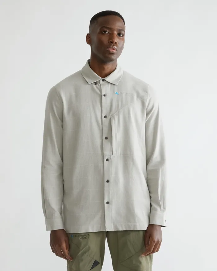 Men Helheim Long Sleeve Shirt Smoke Greyclay Klttermusen Shirts