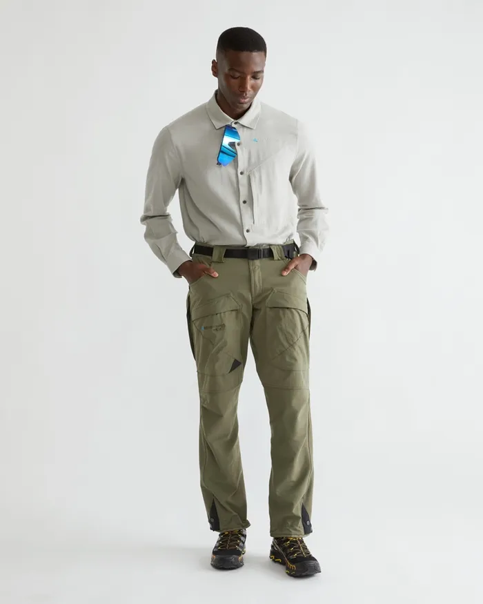 Men Helheim Long Sleeve Shirt Smoke Greyclay Klttermusen Shirts