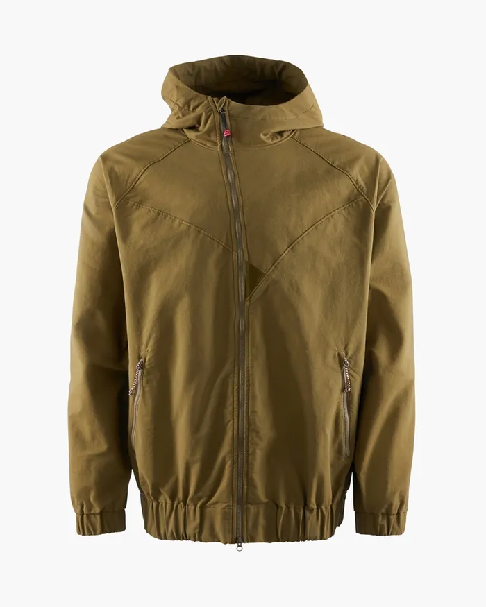 Men Hjuke Hooded Jacket Olive Klttermusen Wind Resistant Jackets