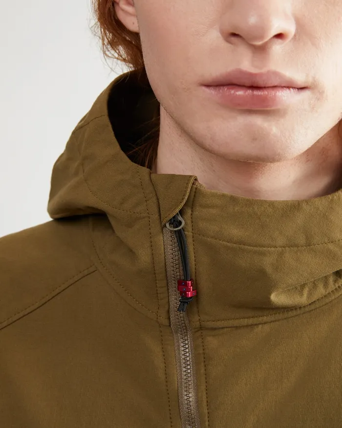 Men Hjuke Hooded Jacket Olive Klttermusen Wind Resistant Jackets