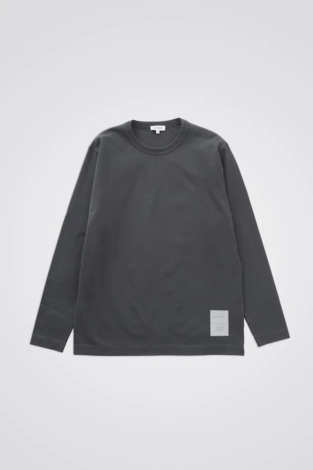 Men Holger Tab Series Reflective LS Battleship Grey Norse Projects TShirts