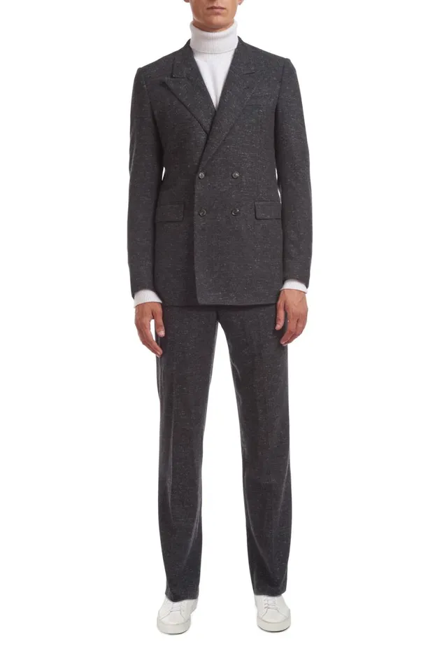 Men Jackets and Outerwear Gabriela Hearst Kingsley Jacket In Dark Grey Cashmere