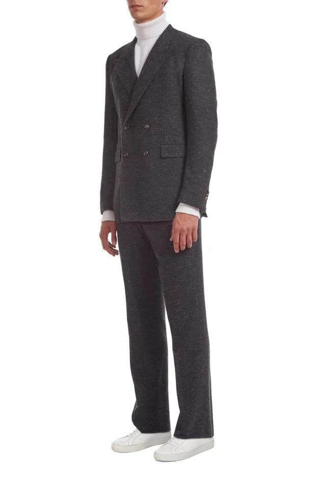Men Jackets and Outerwear Gabriela Hearst Kingsley Jacket In Dark Grey Cashmere