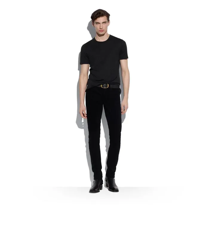 Men Jeans Tom Ford 12 Waves Cord Slim Fit Denim Black Men Jeans Tom Ford 12 Waves Cord Slim Fit Denim Black