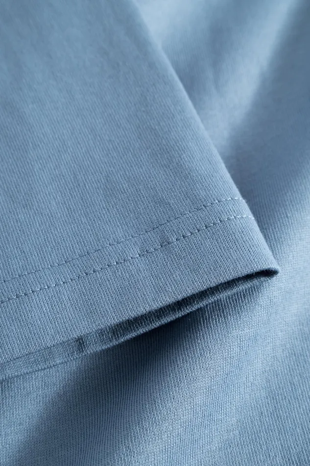 Men Johannes Logo Tshirt Fog Blue Norse Projects TShirts