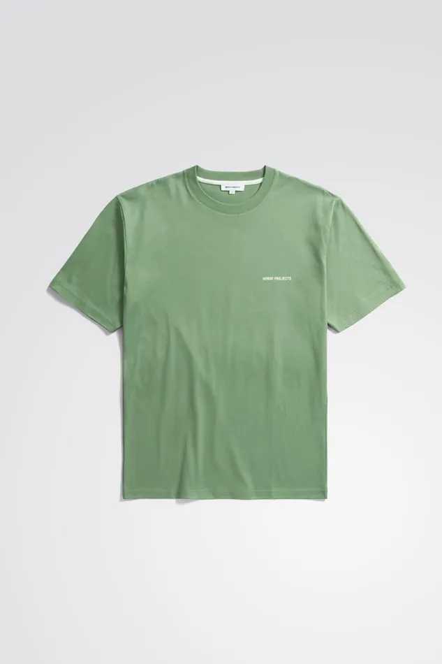 Men Johannes Logo Tshirt Linden Green Norse Projects TShirts