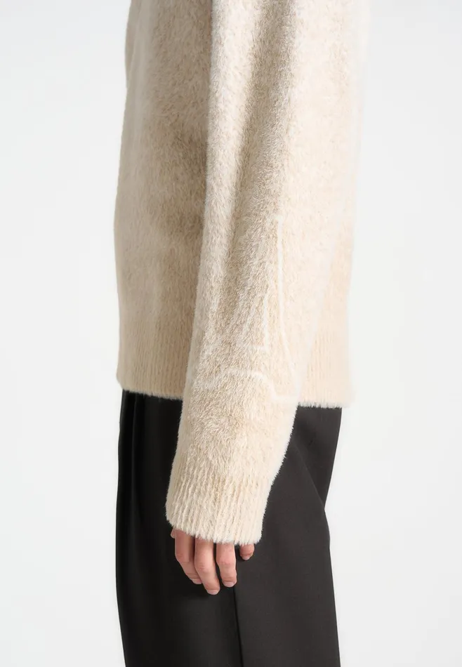 Men Manire De Voir Eiffel Ombr Knit Jumper Whitebeige