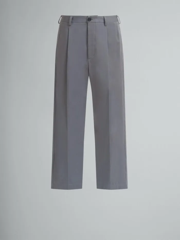 Men Marni Pants Gray Gabardine Classic Trousers