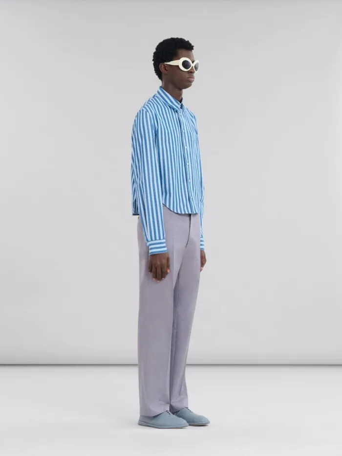 Men Marni Pants Grey Organic Gabardine Chinos