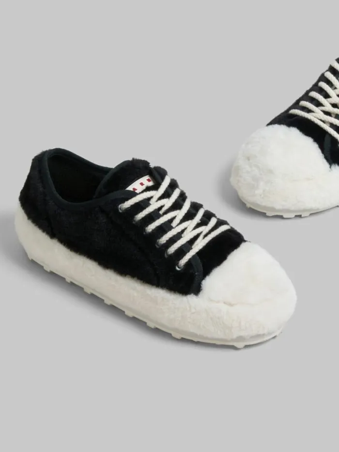 Men Marni Sneakers Black Teddy Tennis Sneaker