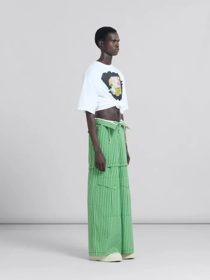 Men Marni Tops and Tshirts White Organic Jersey RelaxedFit TShirt With Print