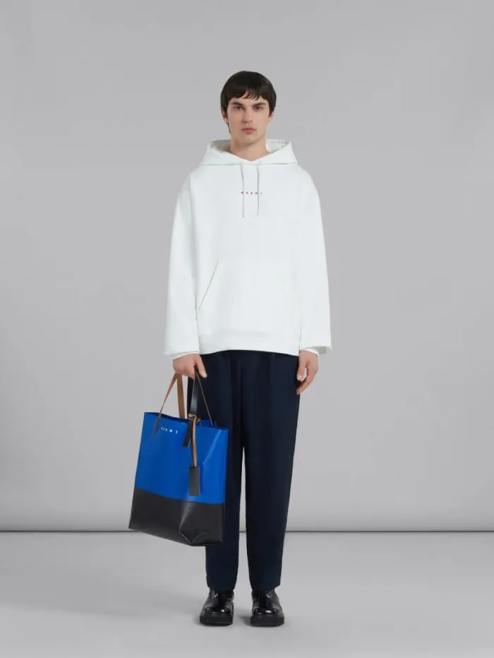 Men Marni Tote Bags Tribeca Shopping Bag In Blue And Black